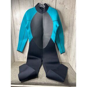 Realon Sports 5/4MM Neoprene Wetsuit Womens 2XL Black & Teal Full-Body Design